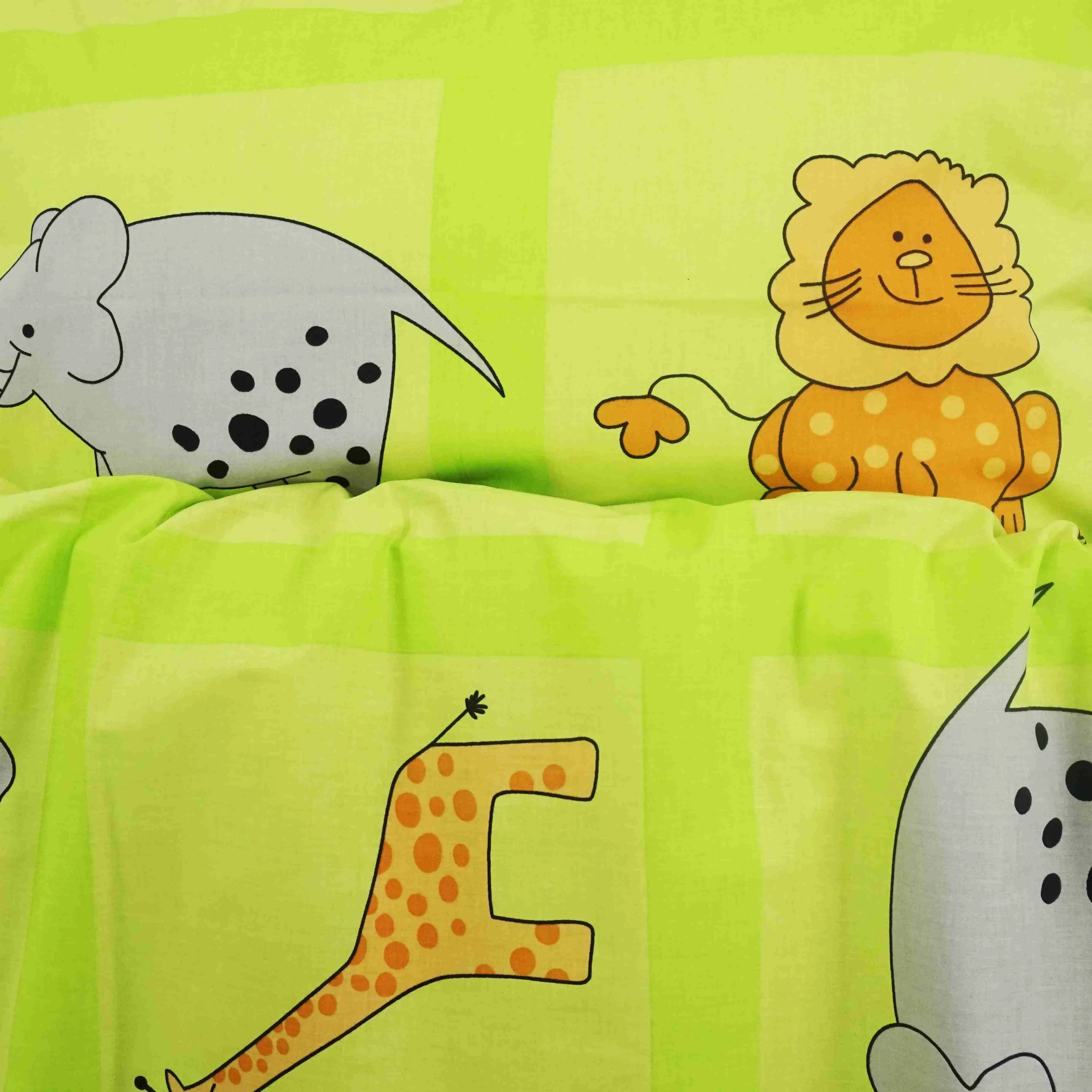 EMI Obliečky detské ZOO zelené 130x90+65x45 1×1 ks, detské obliečky