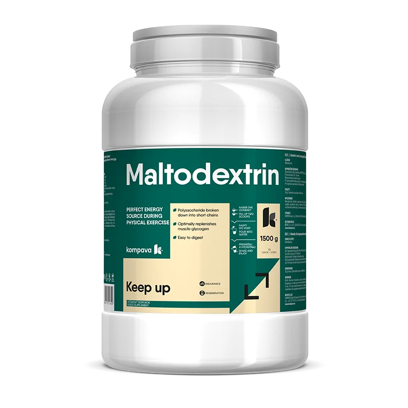 kompava MALTODEXTRIN 1×1500 g, výživový doplnok pre športovcov na doplnenie energie