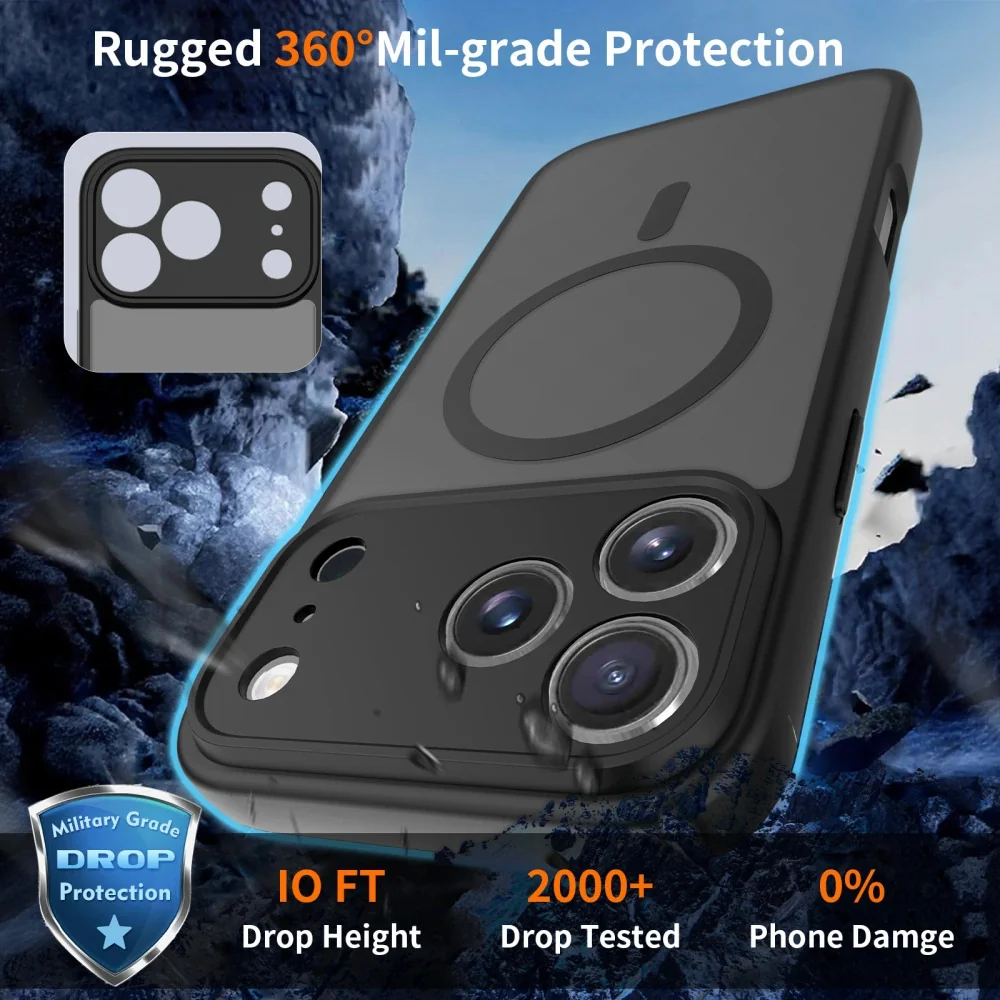 Tech-Protect BasicMag MagSafe kryt na iPhone 17 Pro Max, čierny