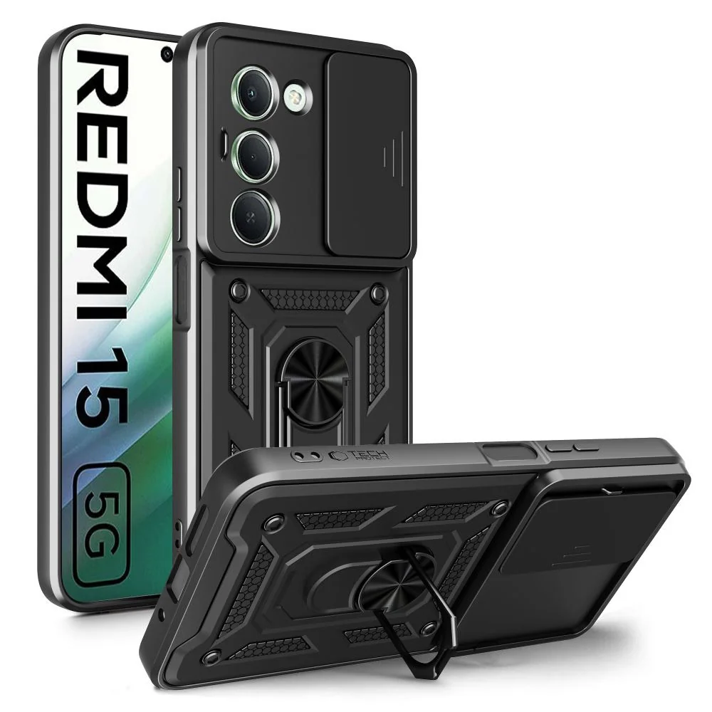 Tech-Protect Camshield kryt na Xiaomi Redmi 15 4G / 5G, čierny