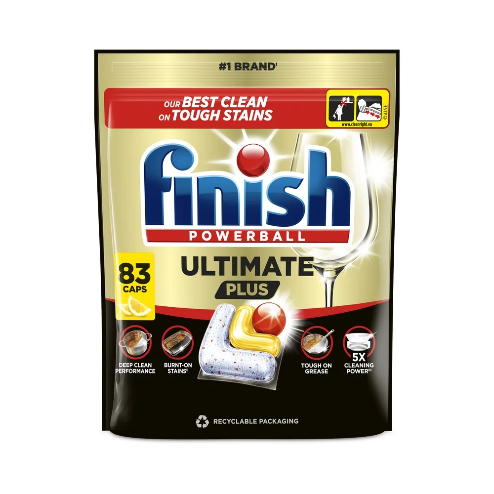 Finish Ultimate Plus kapsle do umývačky riadu - Lemon 83 ks