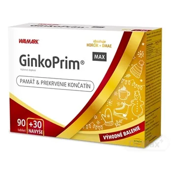 W line GinkoPrim MAX 90 + 30tbl. navyše 1x1 set, výživový balíček na pamäť a prekrvenie končatín