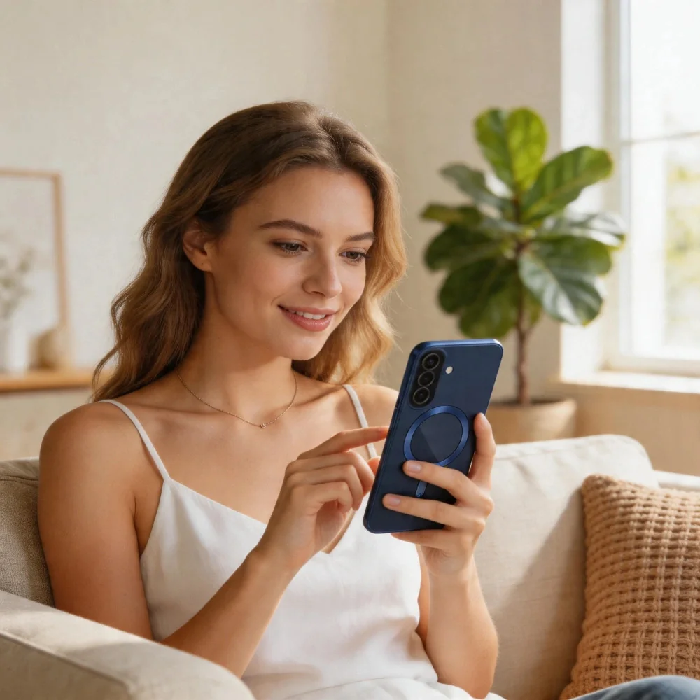 Tech-Protect MagFlex MagSafe kryt na Samsung Galaxy A57 5G, tmavomodrý