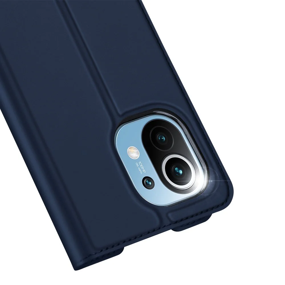 DUX DUCIS Skin Pro knižkové kožené puzdro na Xiaomi Mi 11 modré