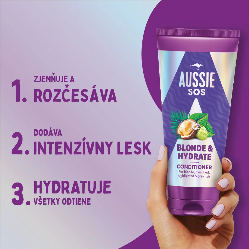 Aussie SOS Blonde & Hydrate Kondicionér 1×200 ml, kondicionér na vlasy