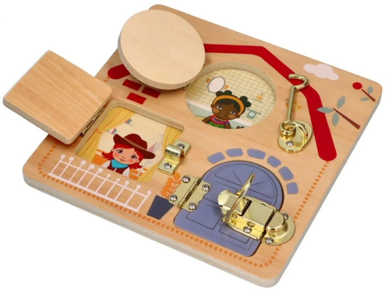 Adam Toys Vzdelávacia tabuľa so zámkami - Deti sveta