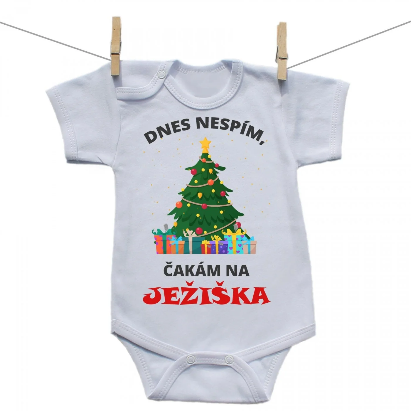 Boodyy Body s krátkym rukávom Dnes nespím, čakám na Ježiška Veľkosť: 50