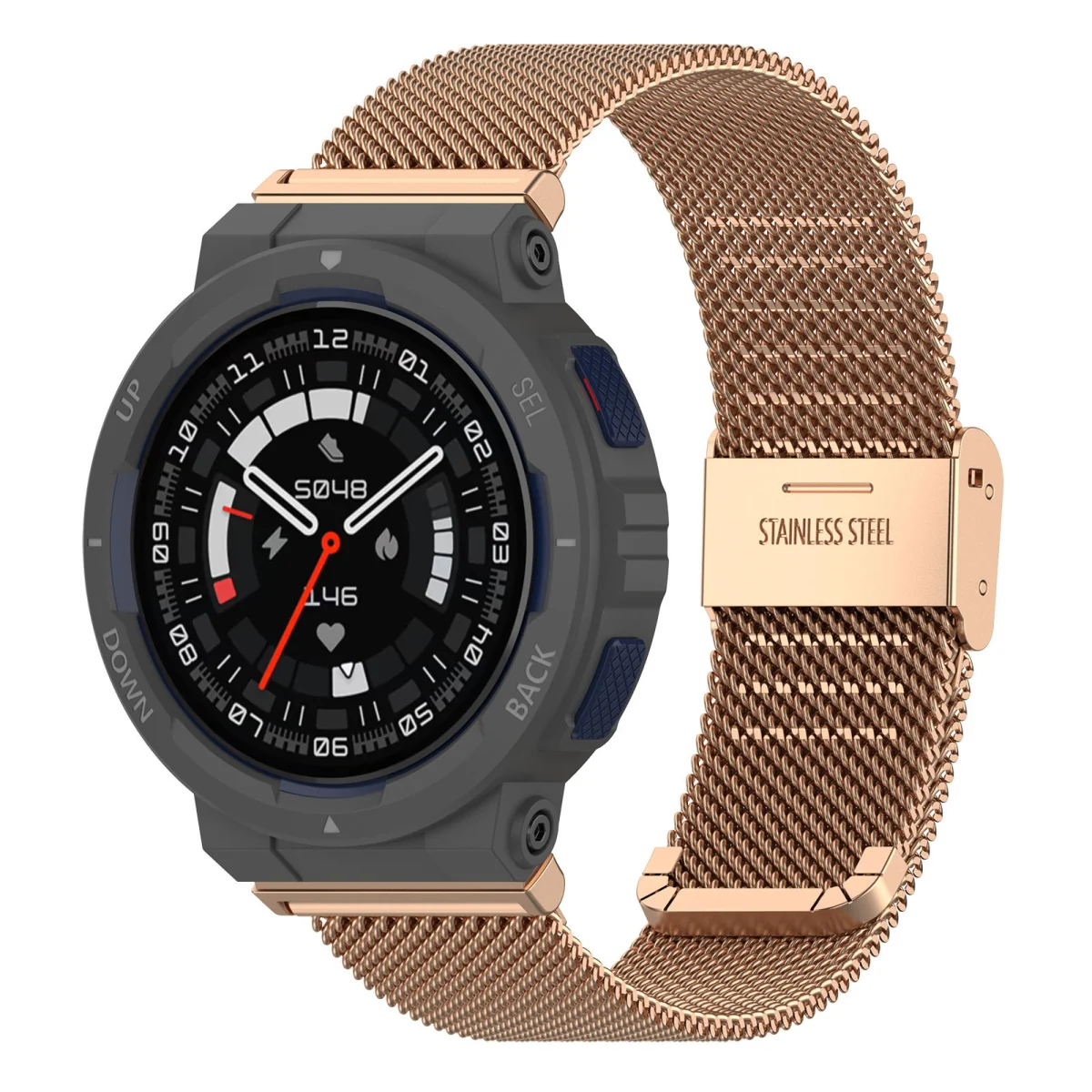 BStrap Milanese remienok na Xiaomi Amazfit Active Edge rose gold
