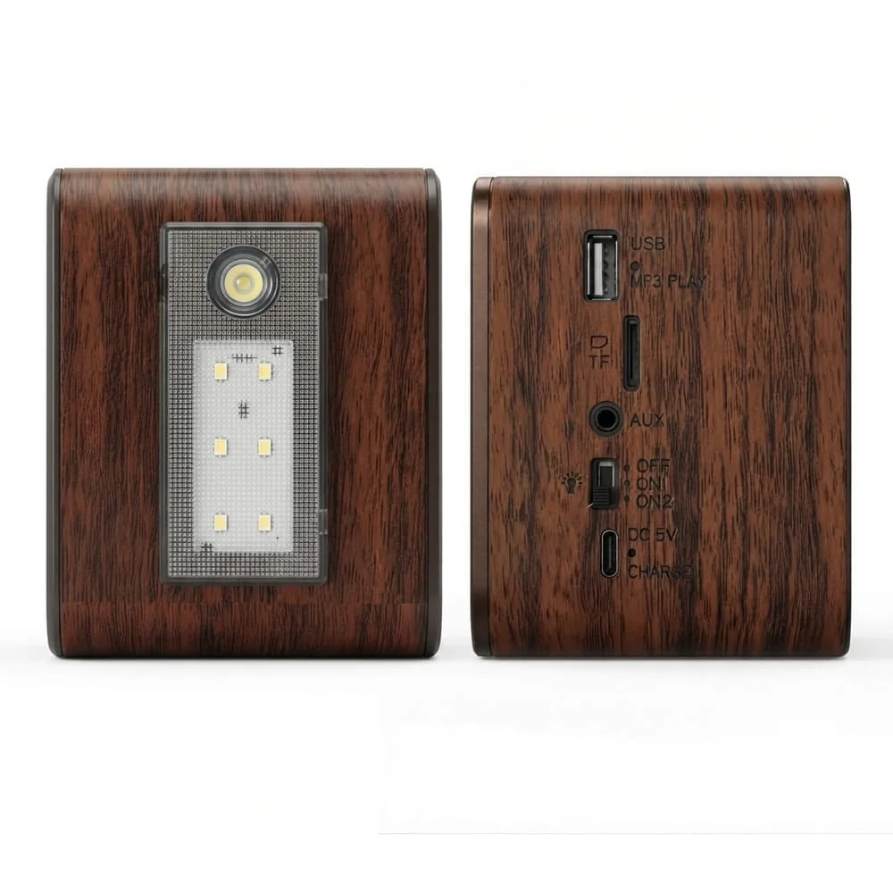 MG HR-29BT Bluetooth prenosné retro rádio, hnedé
