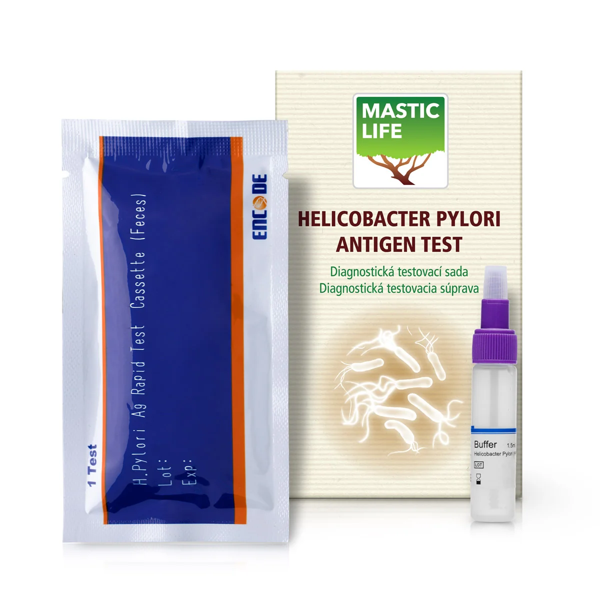 Masticlife Helicobacter pylori test 1×1 set, testovacia sada