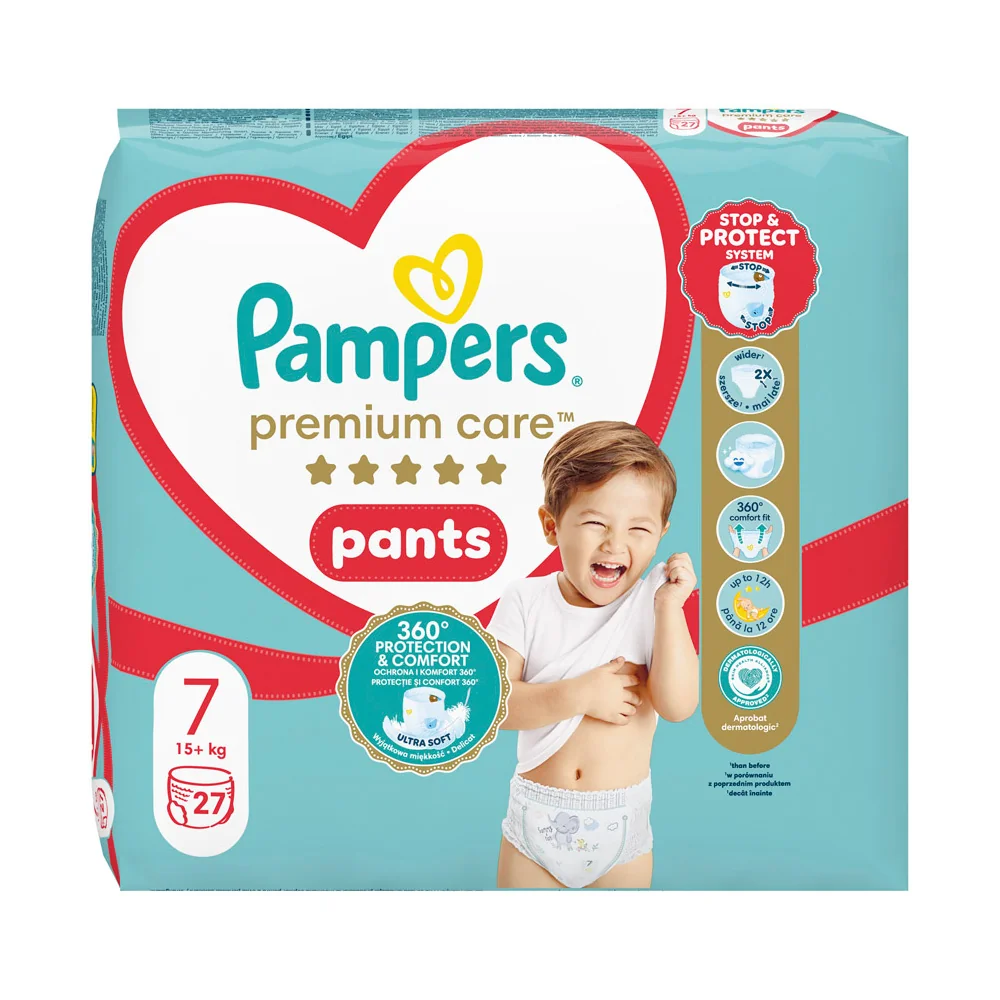 Pampers Premium Pants VP S7 27ks (15+kg) 1×27 ks, plienky
