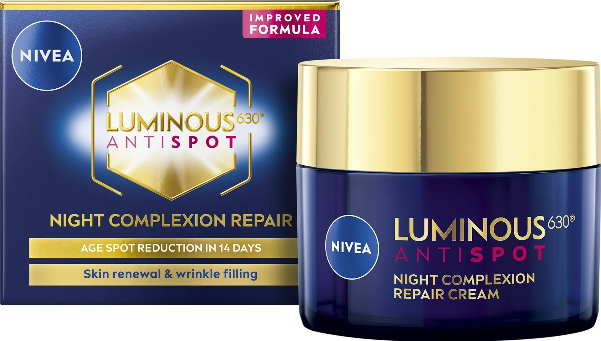 Nivea Nočný krém proti pigmentovým škvrnám Cellular Luminous 1×50 ml, nočný krém