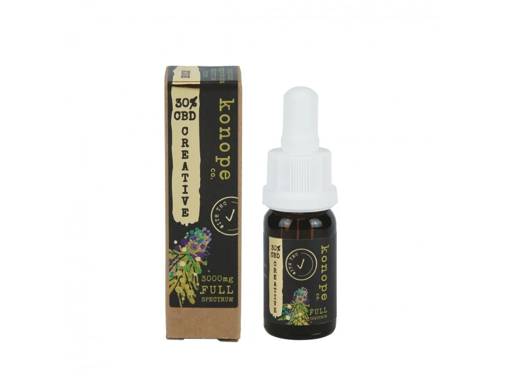 Konope co. 30% CBD Creative Edge Full Spektrum 3000mg 1×10 ml, organický olej
