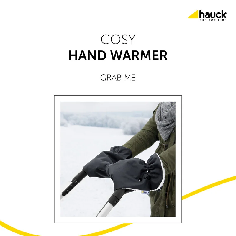 HAUCK - Rukavice na kočík 2v1 Grab Me, black
