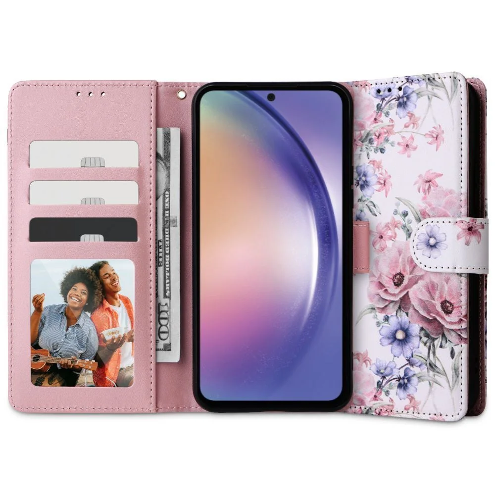 Tech-Protect Wallet knižkové puzdro na Xiaomi Redmi Note 12 5G / PocoX5 5G blossom flower