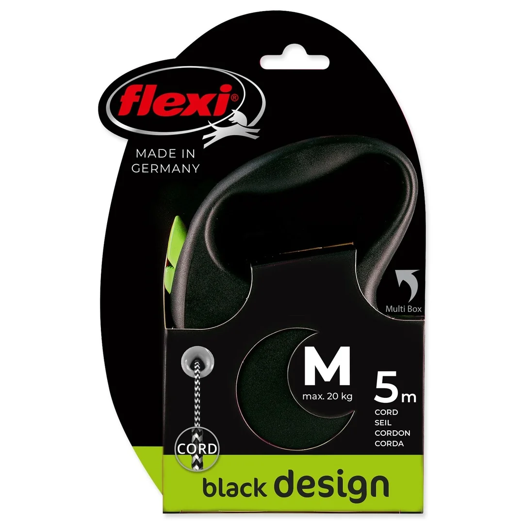 flexi Black Design M lanko 5m zelená do 20kg