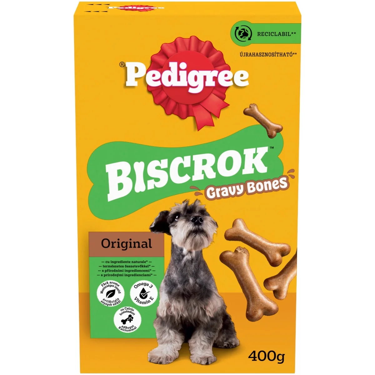 PEDIGREE pochúťKa Biscrok Gravy bones 400g 1×400 g, pochúťka pre psy