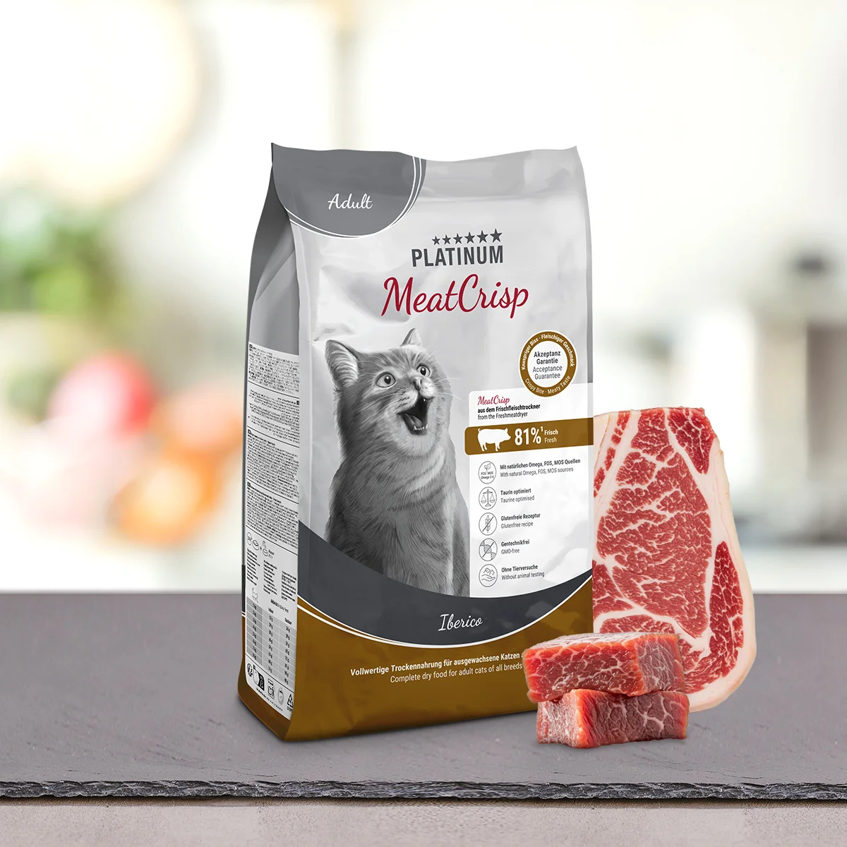 Platinum MeatCrisp Adult Iberico - Iberico pre dospelé mačky 400 g