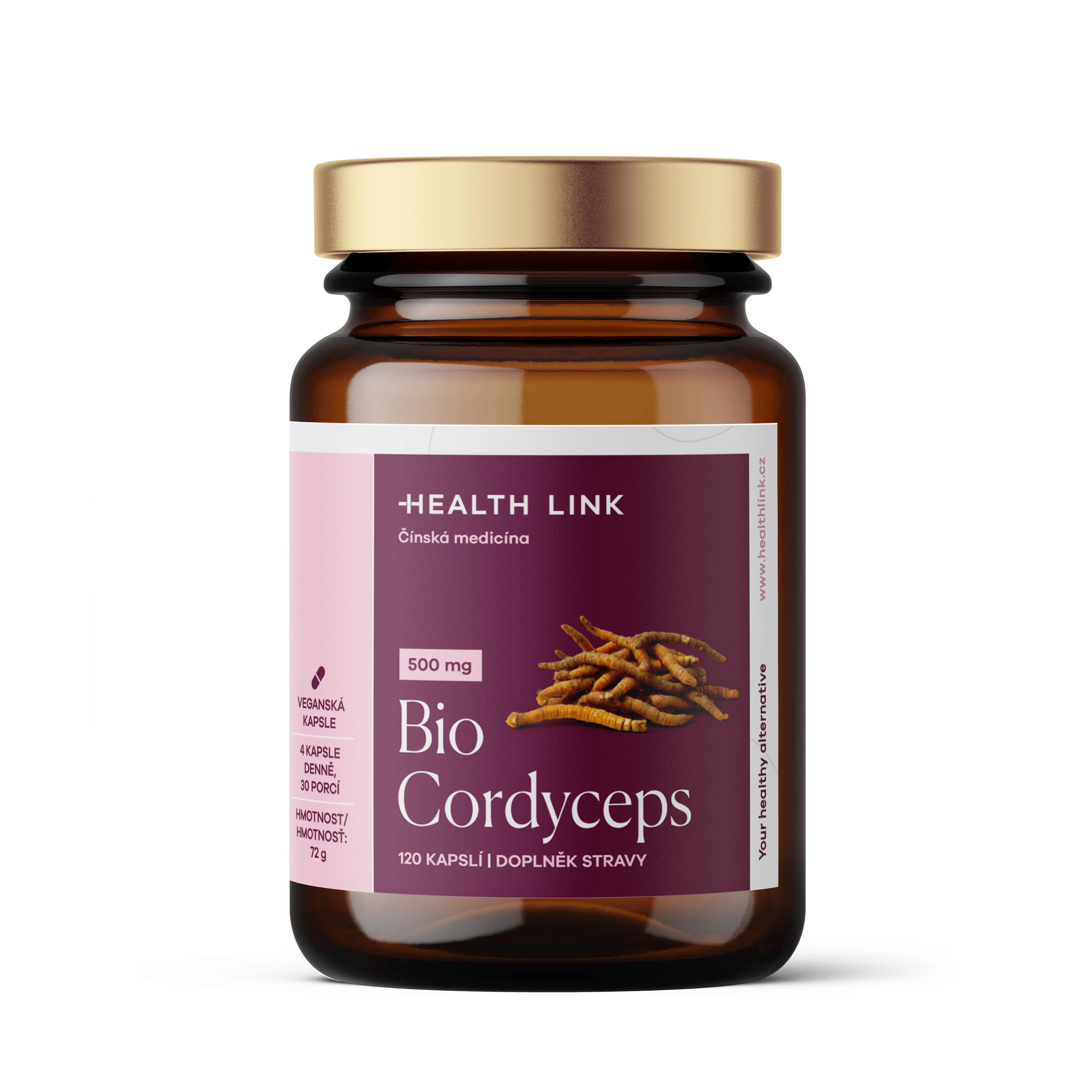 HEALTH LINK Cordyceps kapsule 500 mg 120 cps