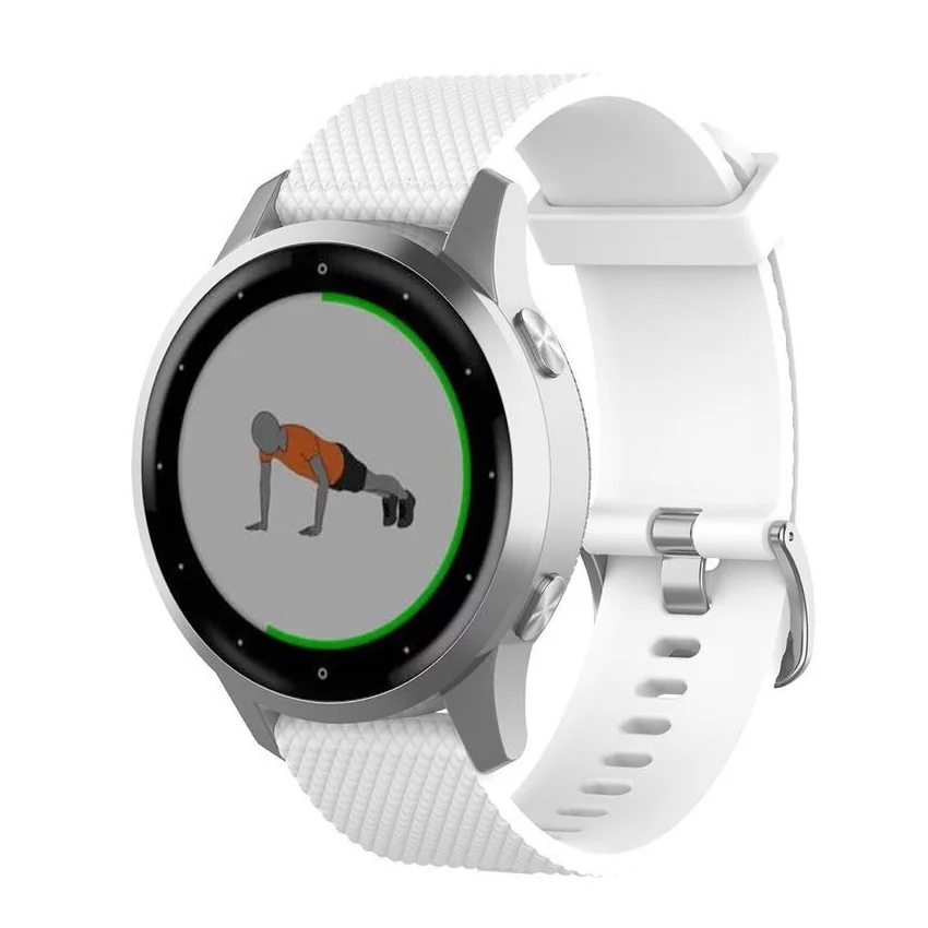 BStrap Silicone Land remienok na Garmin Vivoactive 4 white