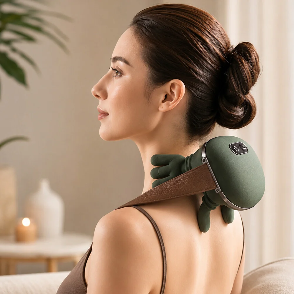 Masážny prístroj na krk CY-818 - shiatsu s vyhrievaním a 3 úrovňami intenzity