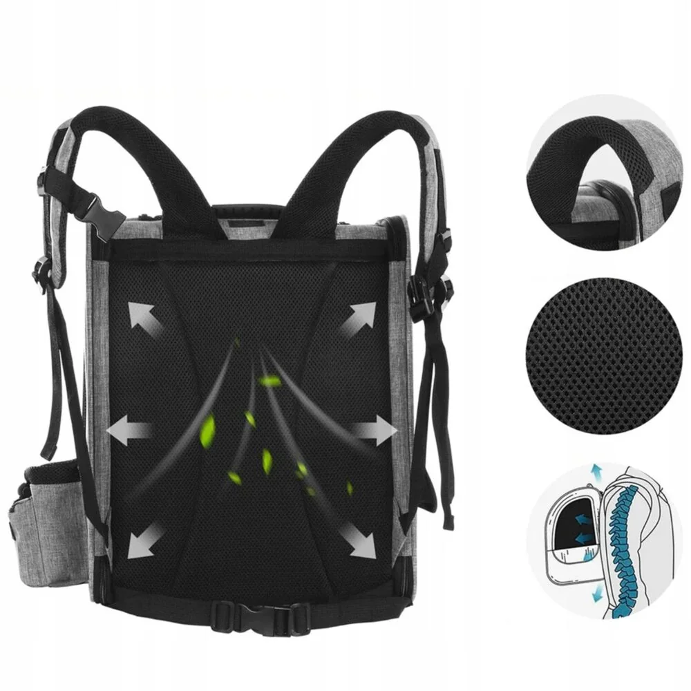 MG Animal Backpack V2 prepravná taška pre psy a mačky, sivá