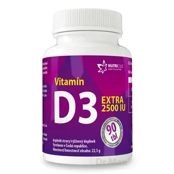 NUTRICIUS Vitamín D3 EXTRA 2500 IU 1×90 tbl, vitamín D3