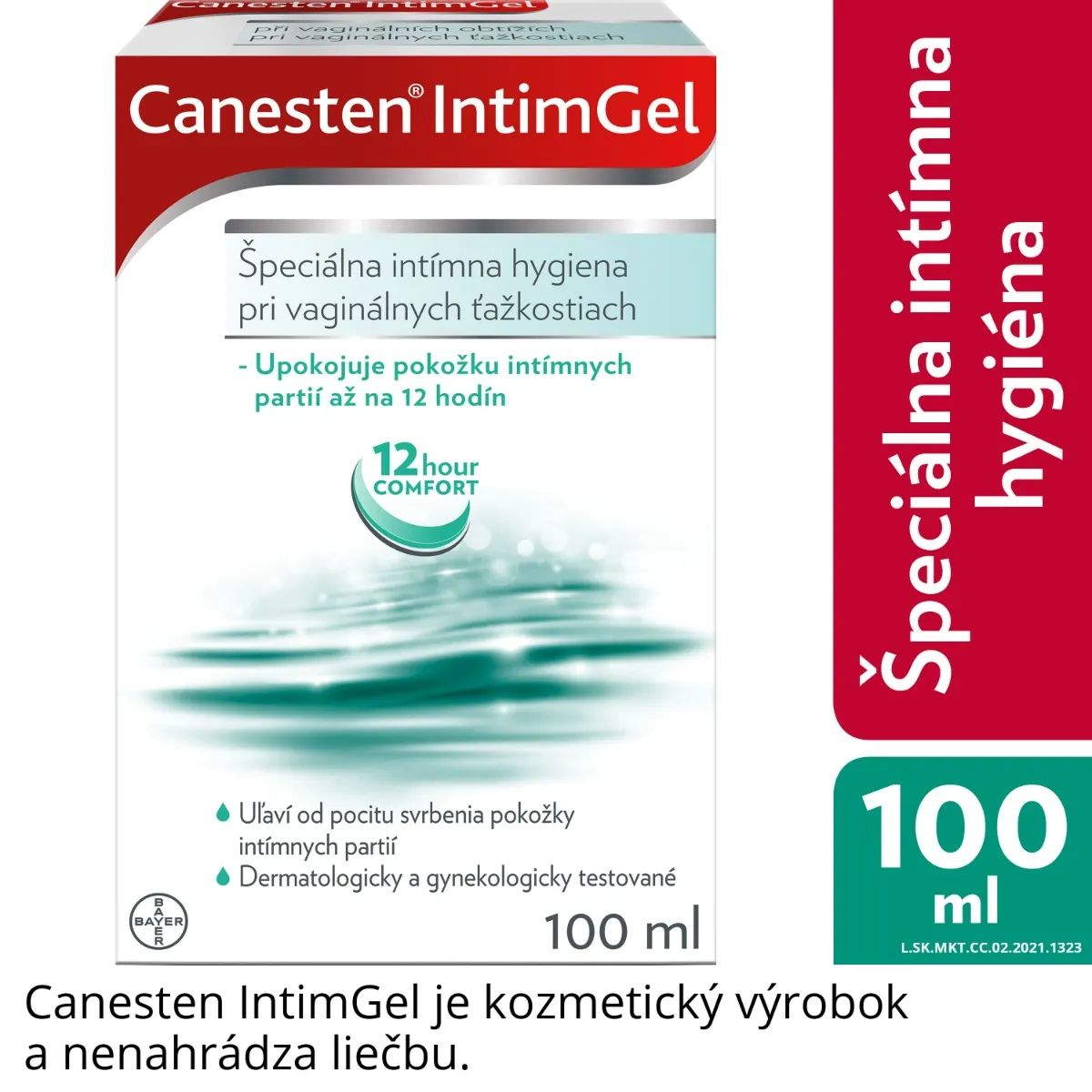 Canesten IntimGel 1×100 ml, gél na špeciálnu intímnu hygienu pri vaginálnych ťažkostiach