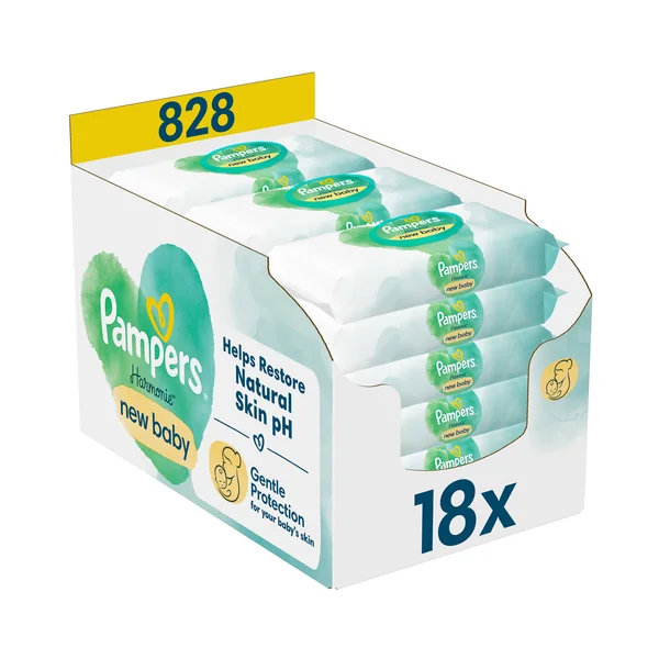 Pampers Harmonie New Baby čistiace obrúsky 18×46 ks