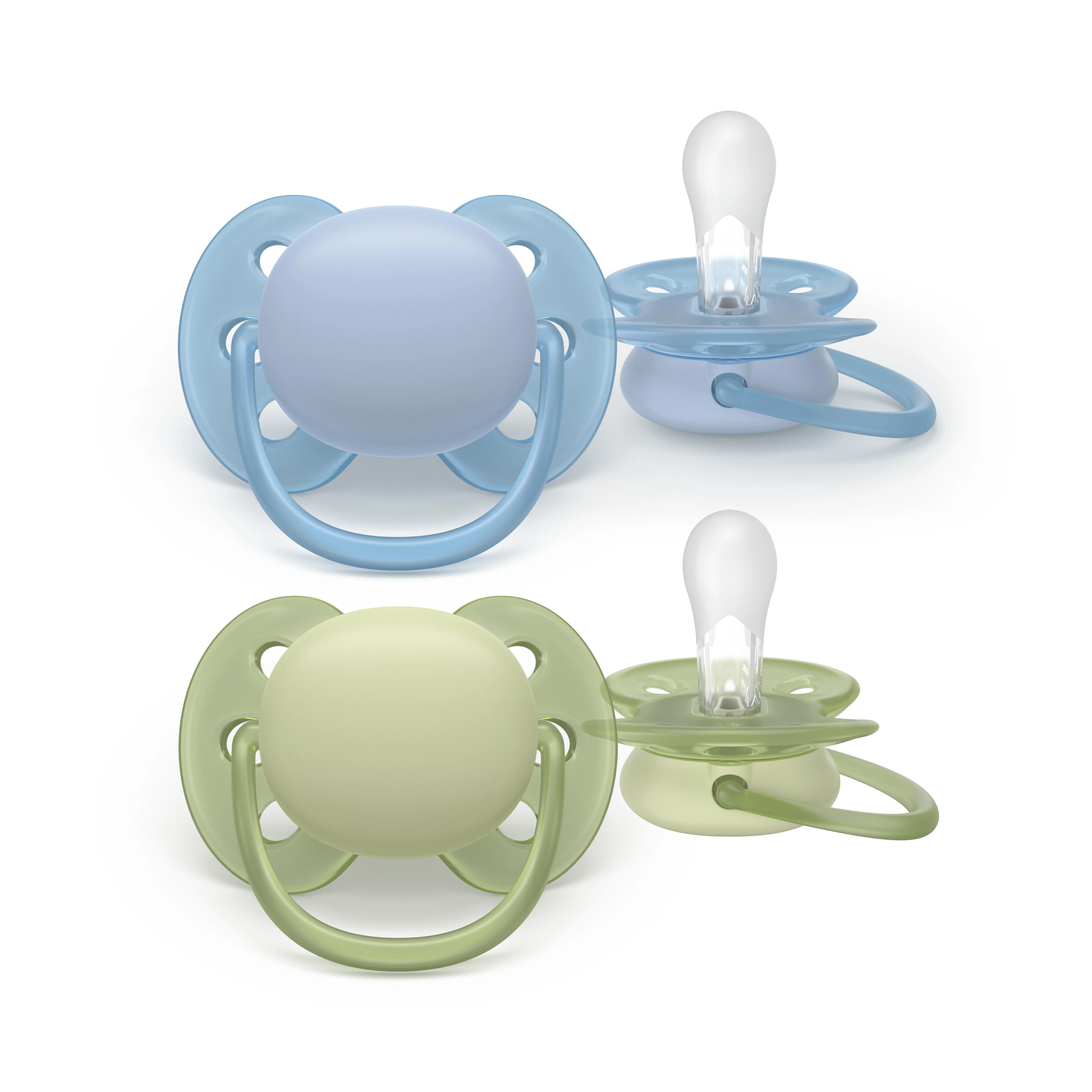 Philips AVENT - Cumlík Ultrasoft SCF091/37, 0-6 m, chlapec 2 ks