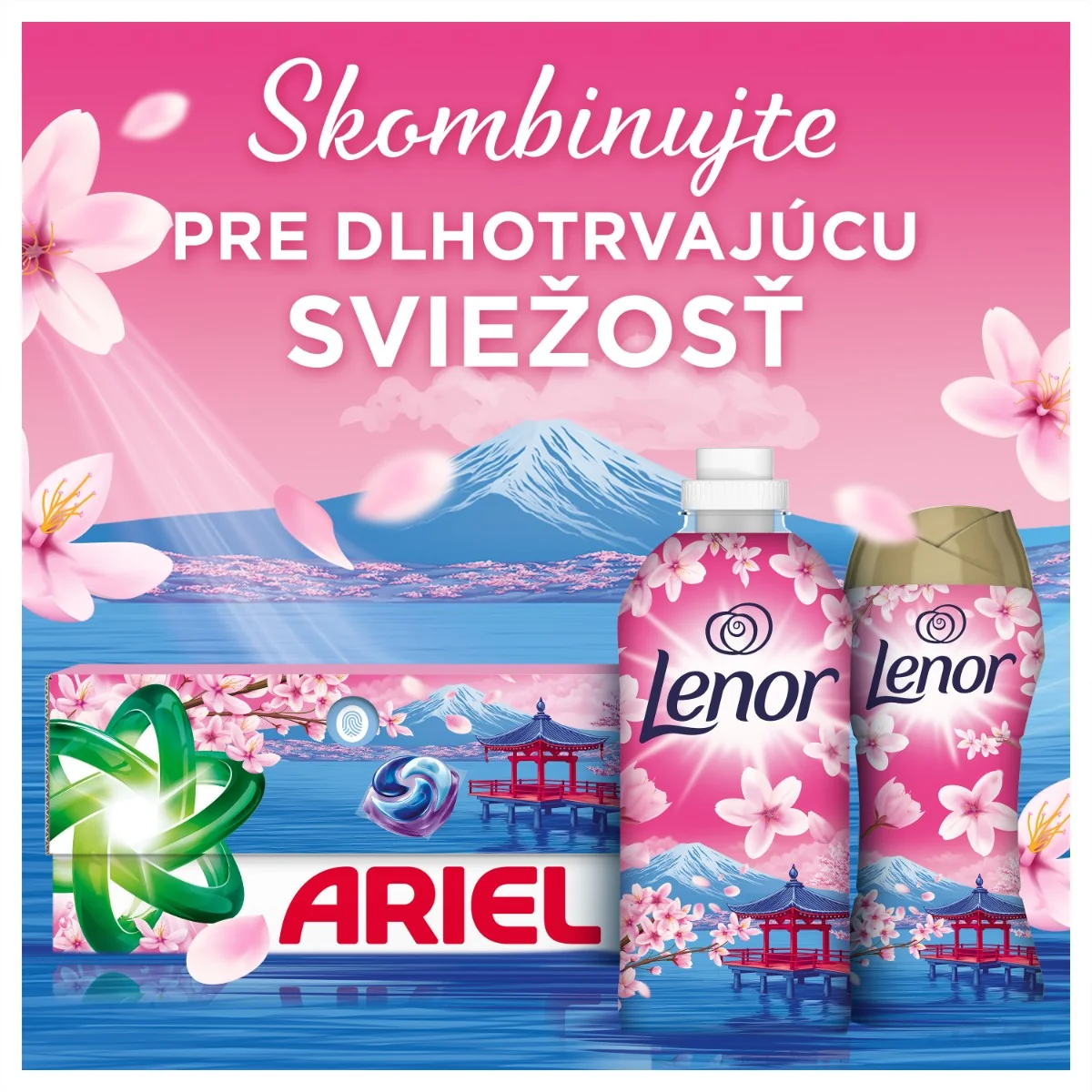 Ariel Allin1 PODS®, Pracie kapsuly, na 30 praní, s Tekutým Pracím Prostriedkom, Japanese Blossom 60 ks