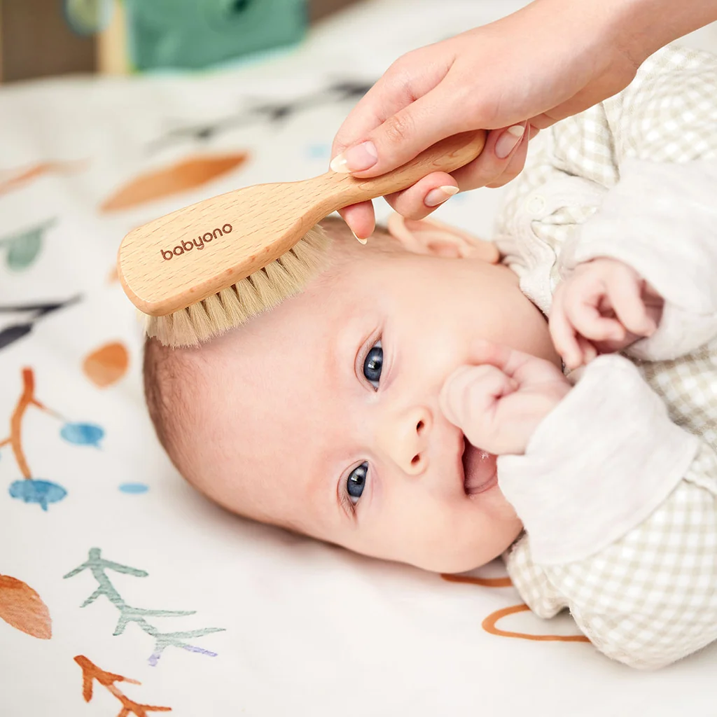 BABYONO Kefa s prírodnými štetinkami 1×1 ks