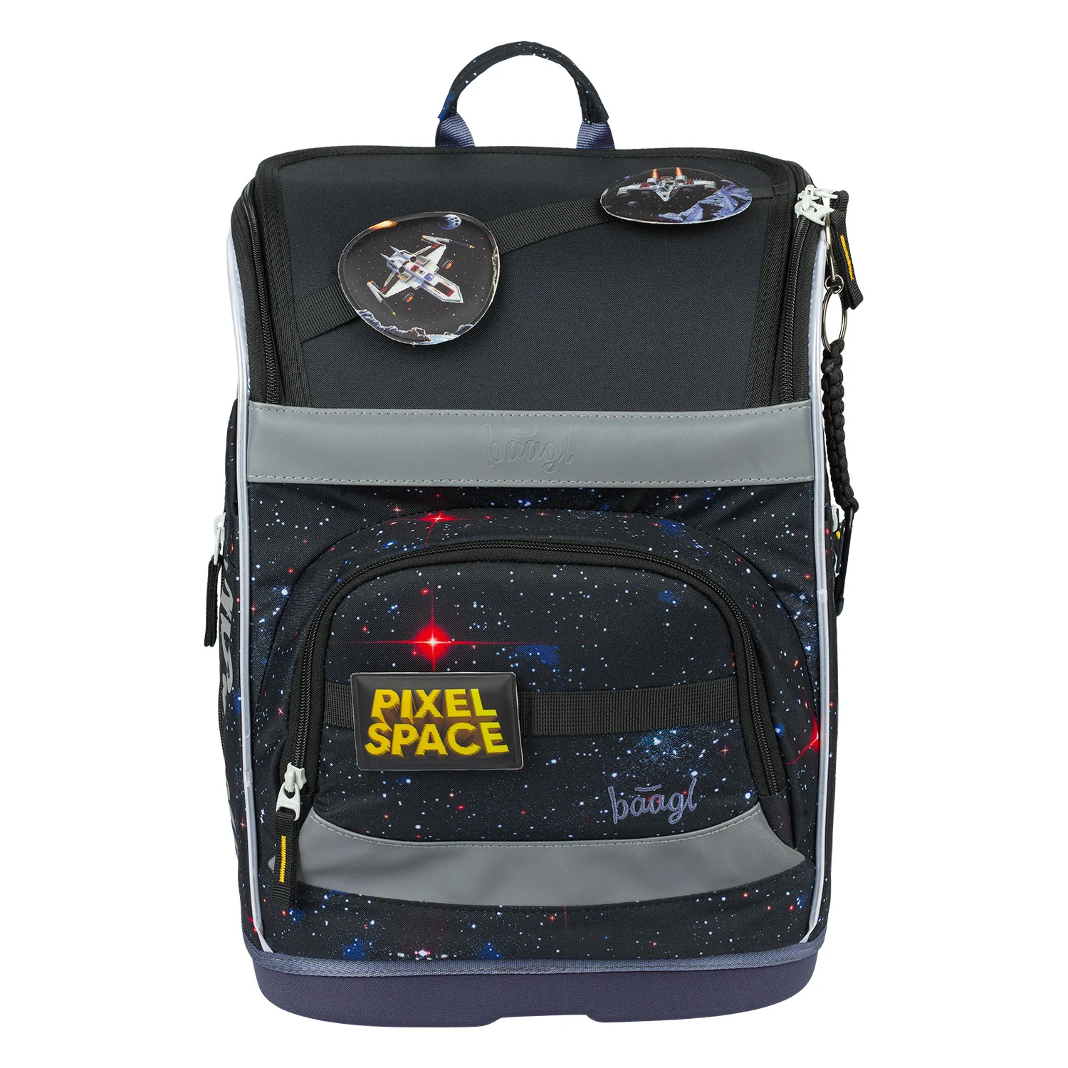 Baagl Školská aktovka Zippy Plus Pixel Space s príslušenstvom