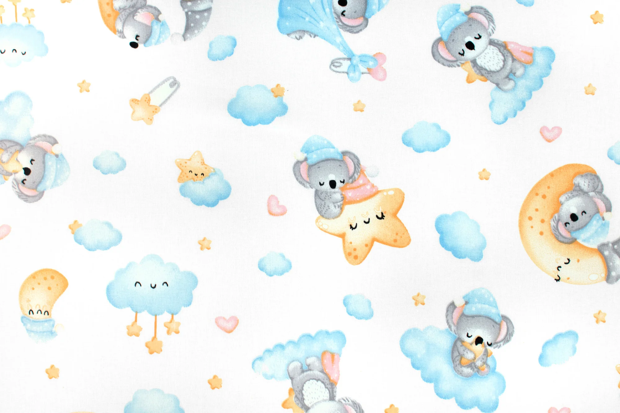 Mantinel s obliečkami Premium, 3D sada, Dreams Koala - modrá, 120x90 cm