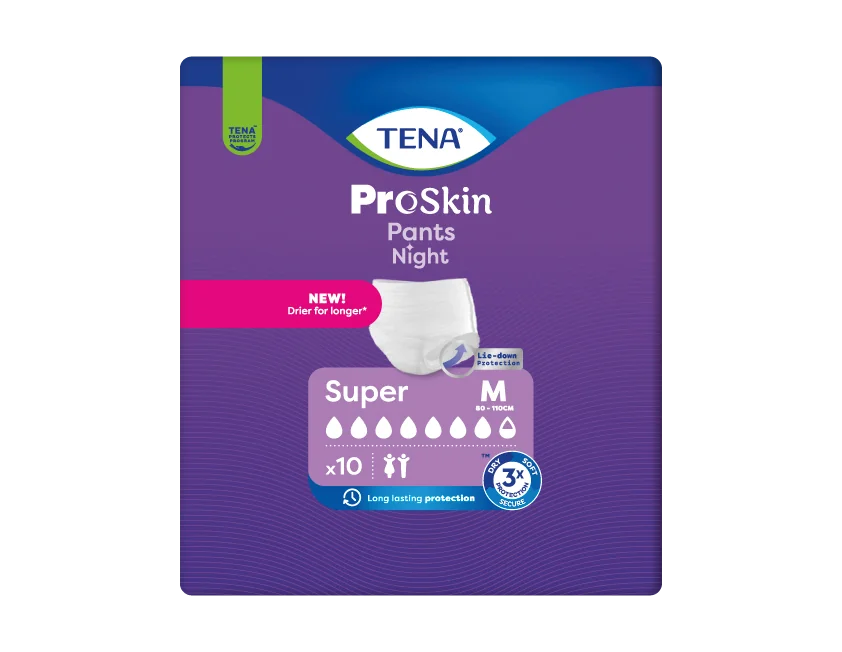 TENA PANTS NIGHT SUPER M 10KS 1×10 ks, plienkové nohavičky