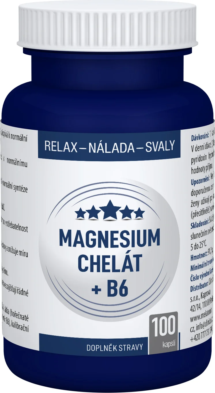 Magnesium chelát + B6 100 tbl