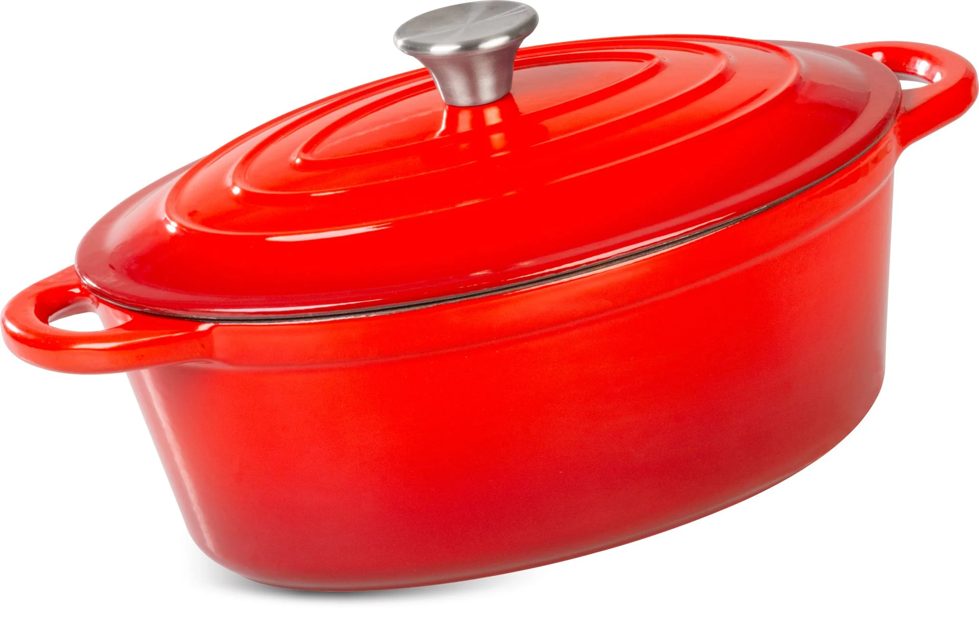 MagicHome oválny pekáč Castora line s pokrievkou, 1 ks 30 cm, 4,4 l, smaltovaná liatina