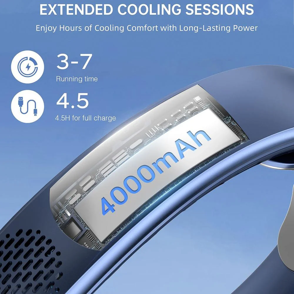 Ventilátor na krk Techsuit S8 - Čierna