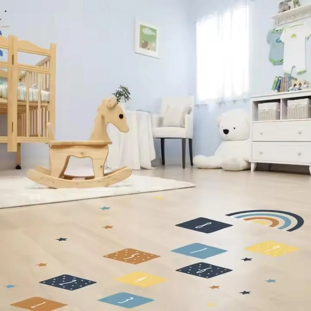 hravá a vzdelávacia podlahová nálepka