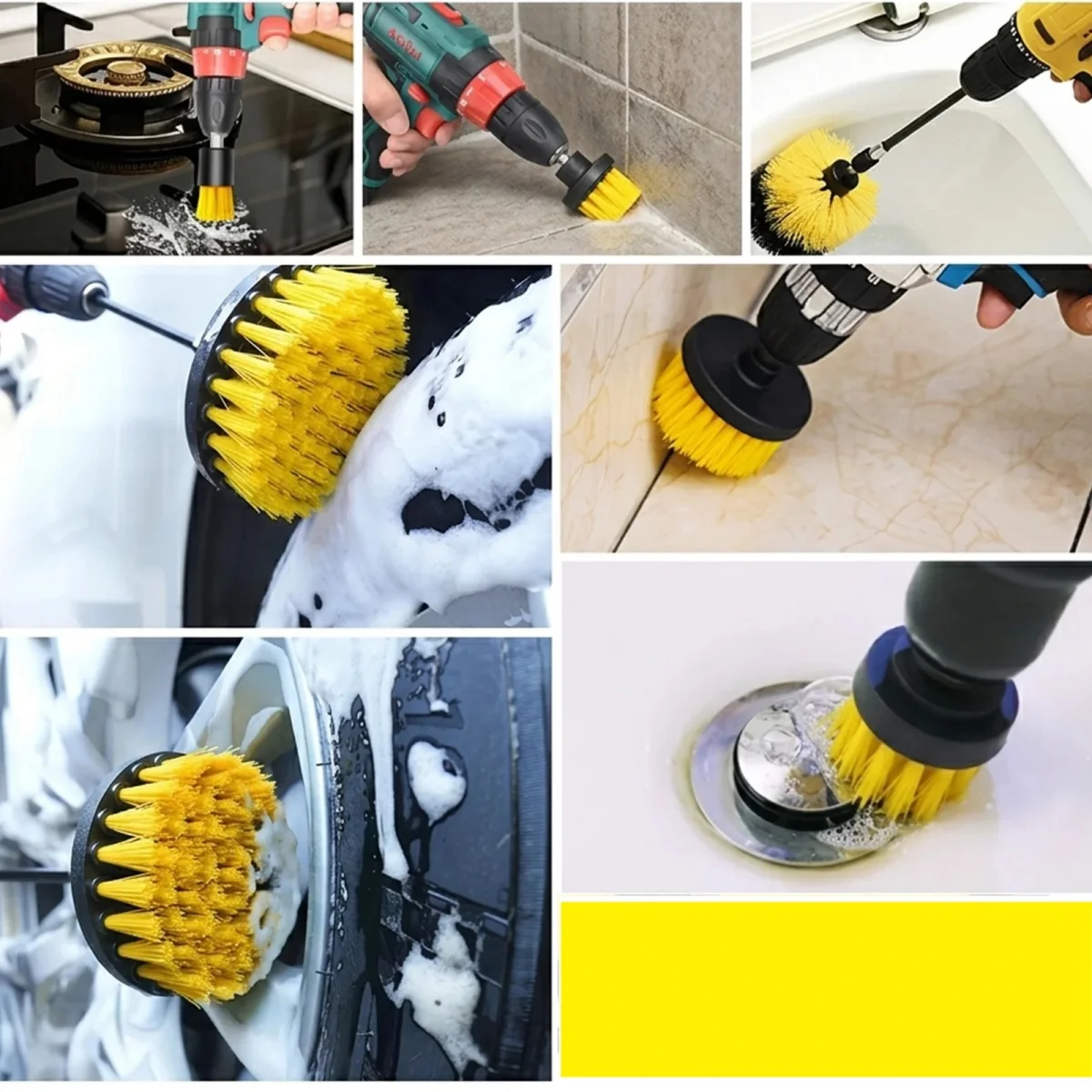 MG Brush čistiace kefy na vŕtačku 8v1