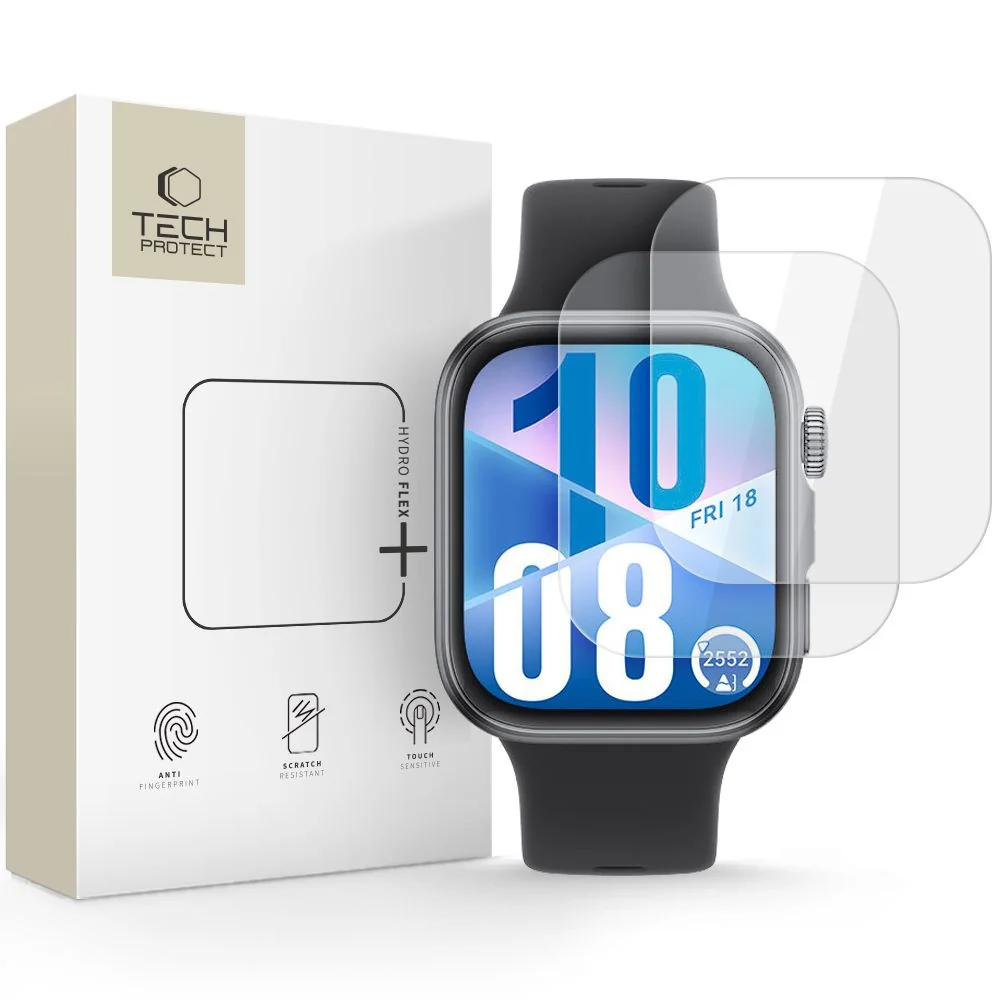 Tech-Protect Hydro Flex 2x ochranné sklo na Huawei Watch Fit 3 / 4, priesvitné iesvitné
