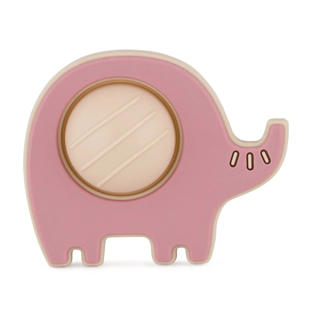 Hračka silikónová Elephant Edwin Dusty Rose 6m+