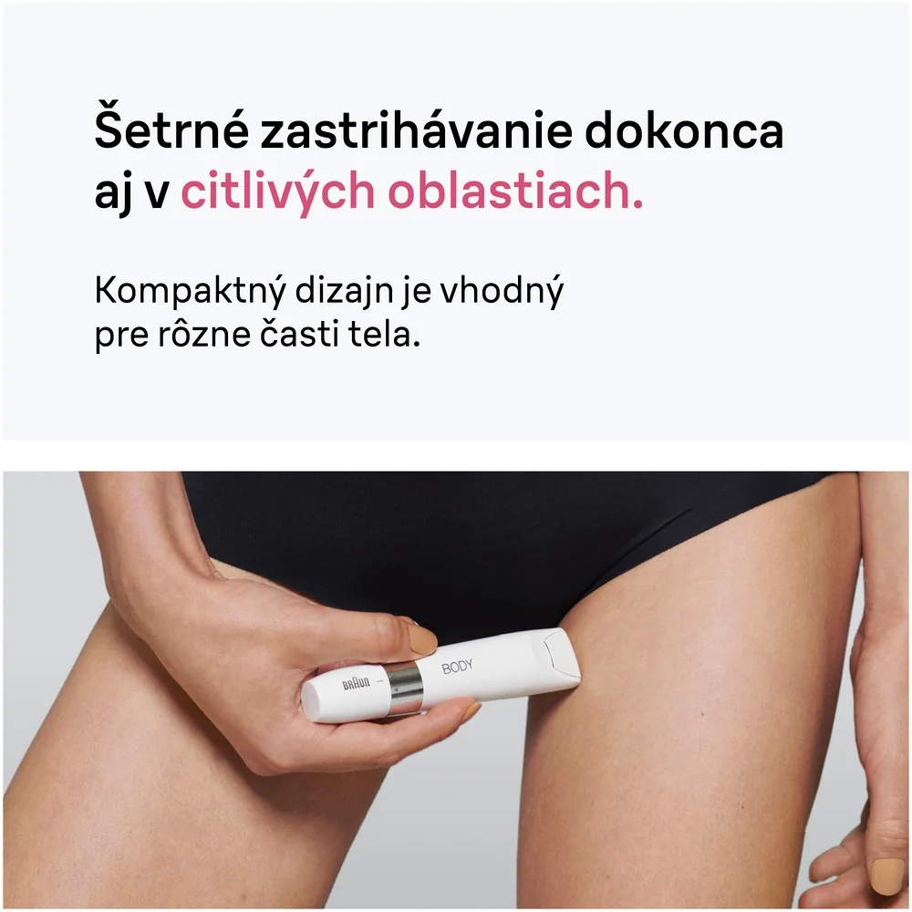Braun BS1000 mini zastrihávač na telo, biely 1 ks