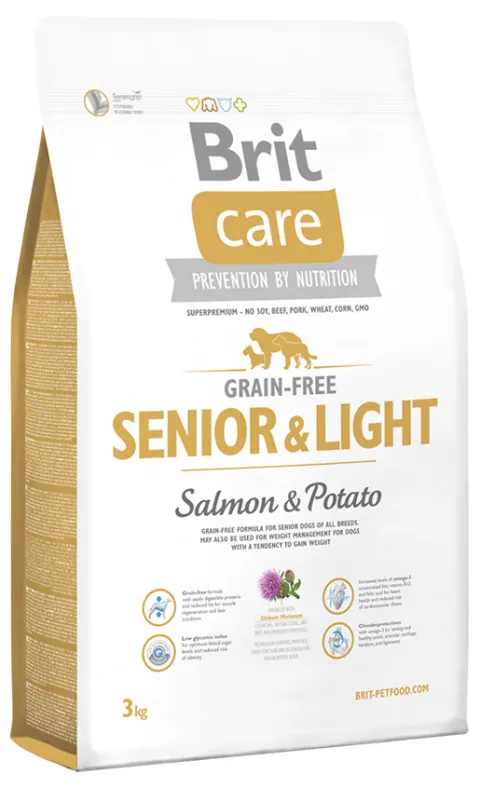 Brit Care Grain-free Senior&Ligh Salmon&Potato 3kg