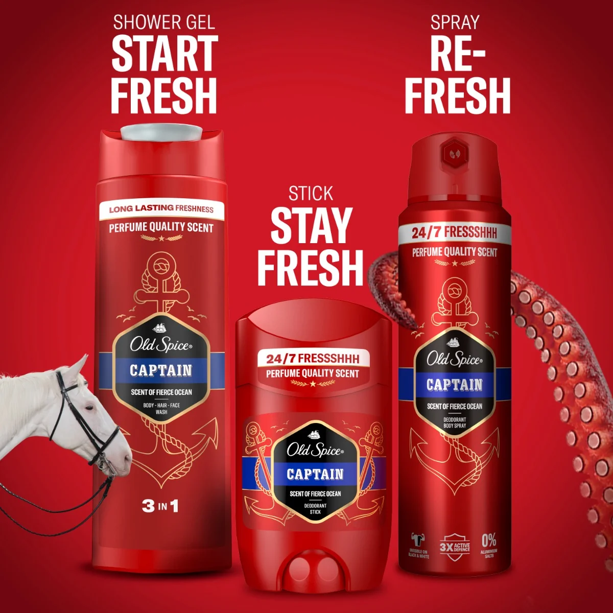 Old Spice Spray 150ml Captain 1×150 ml, dezodorant