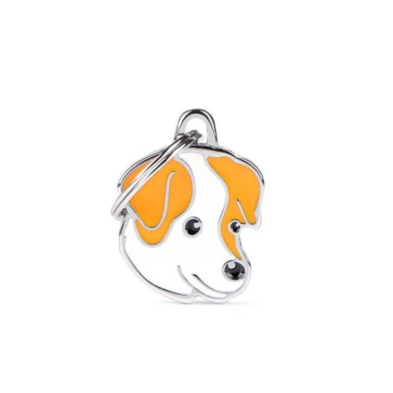 MF WHITE AND BROWN JACK RUSSELL 2,2x2,1cm gravírovateľný prívesok