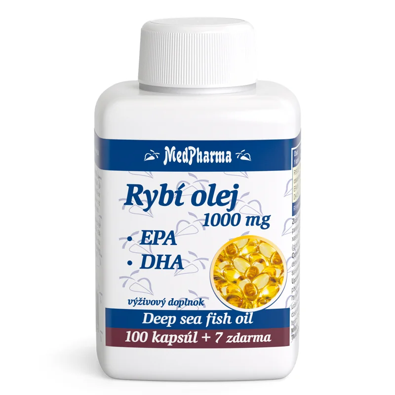 MedPharma RYBÍ OLEJ 1000 mg - EPA, DHA 1×107 cps, výživový doplnok