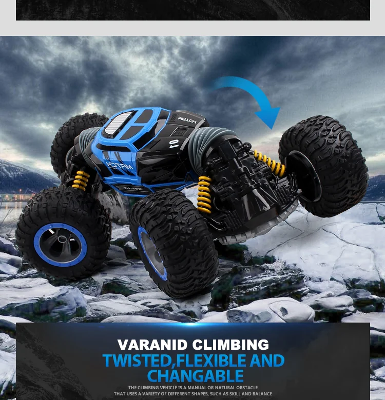 Obojstranné RC auto 47 cm modré