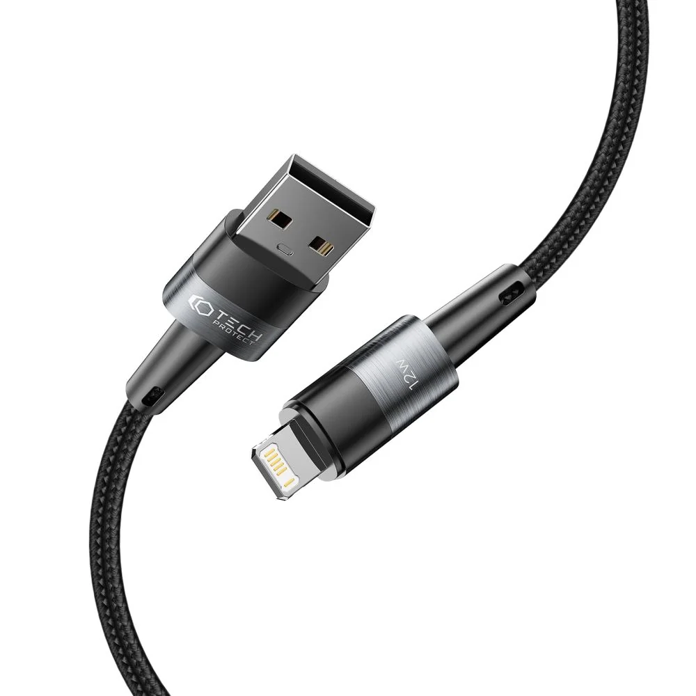 Tech-Protect Ultraboost kábel USB / Lightning 12W 2.4A 1m, šedý