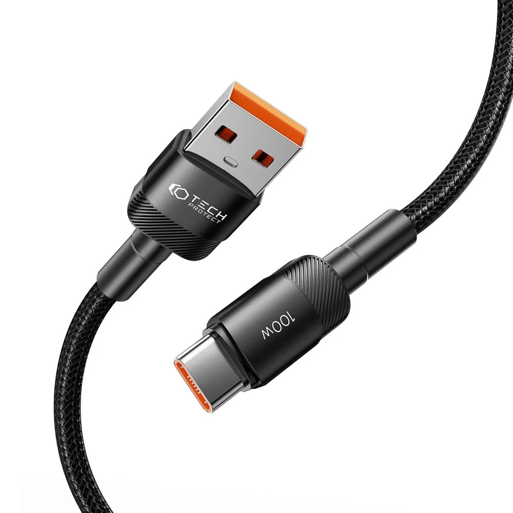 Tech-Protect Ultraboost Evo kábel USB / USB-C 100W 5A 3m, čierny